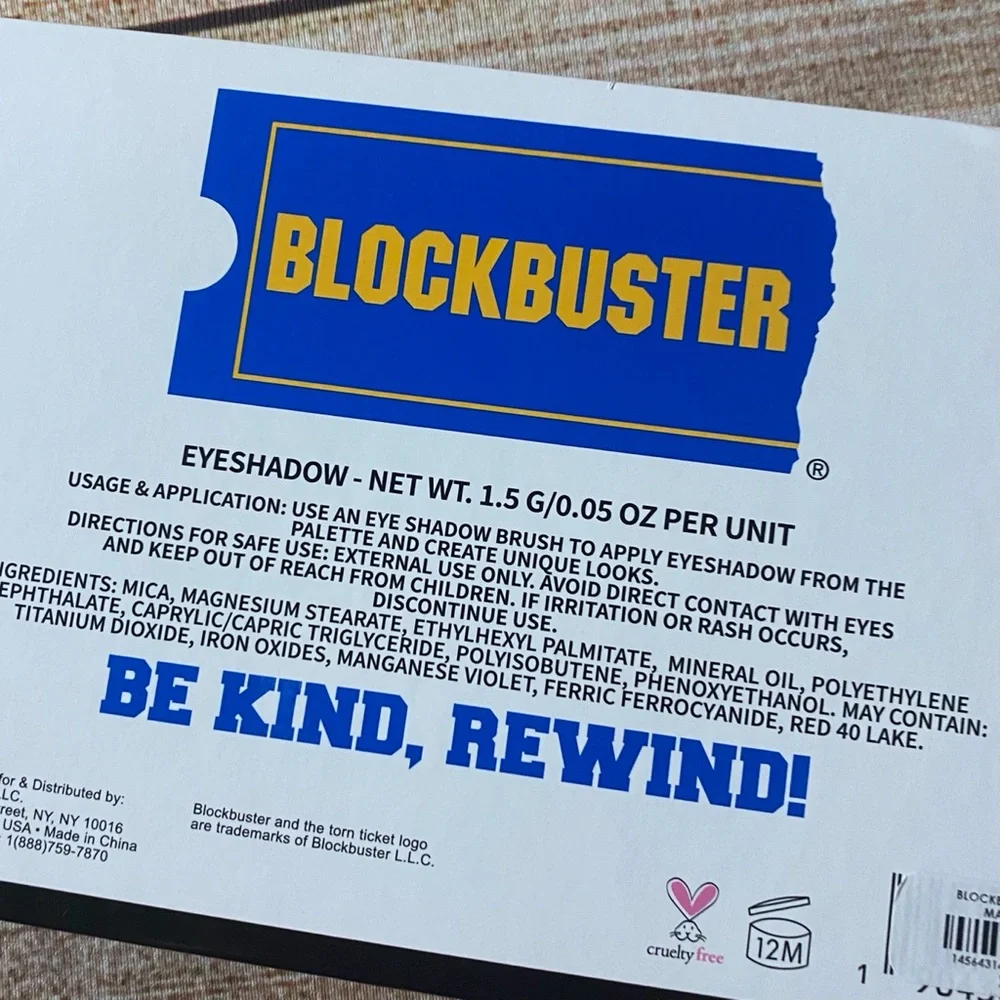 Taste Beauty x Blockbuster! NWT Eyeshadow Palette